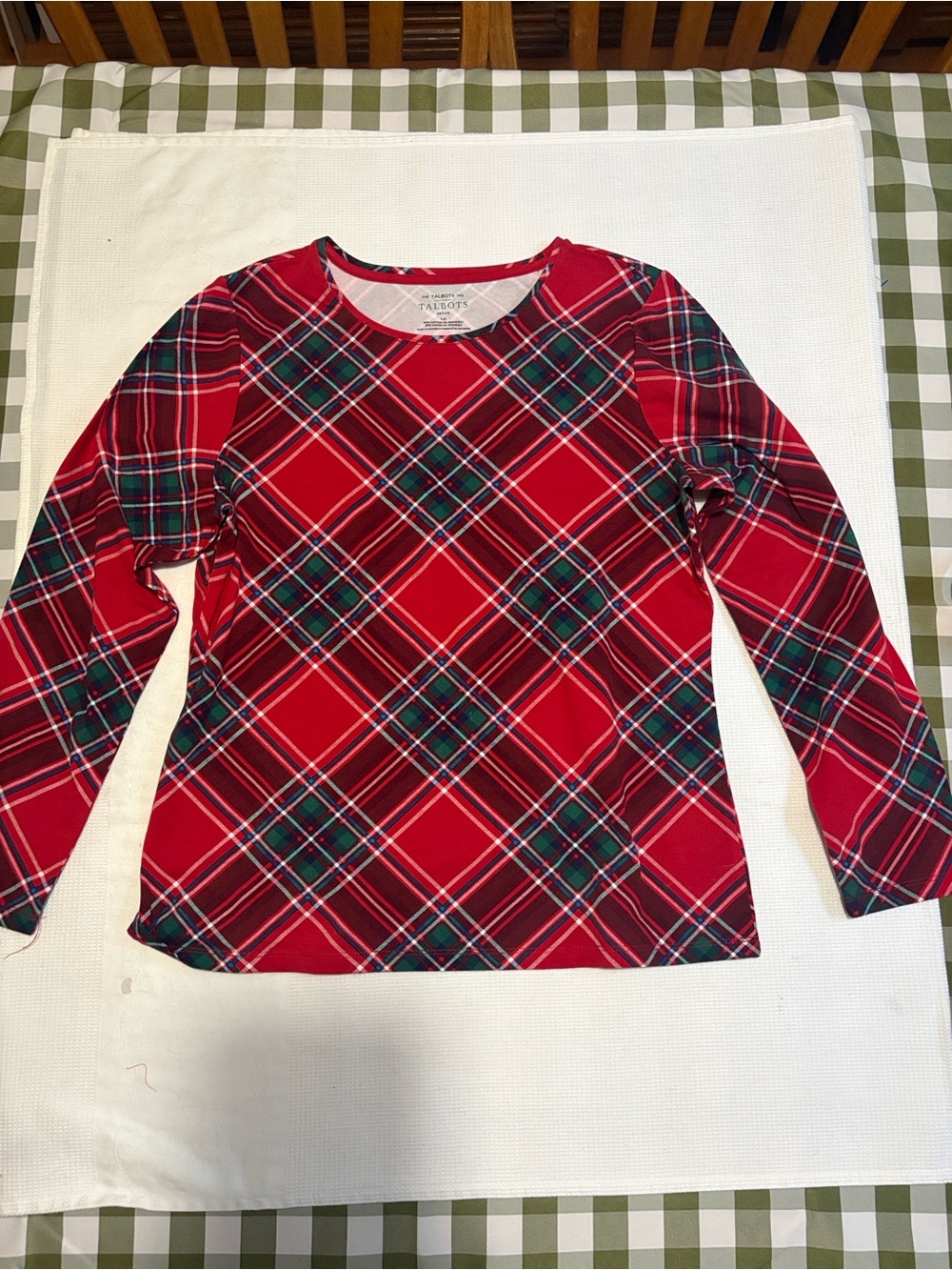 TALBOTS RED PLAID Tee